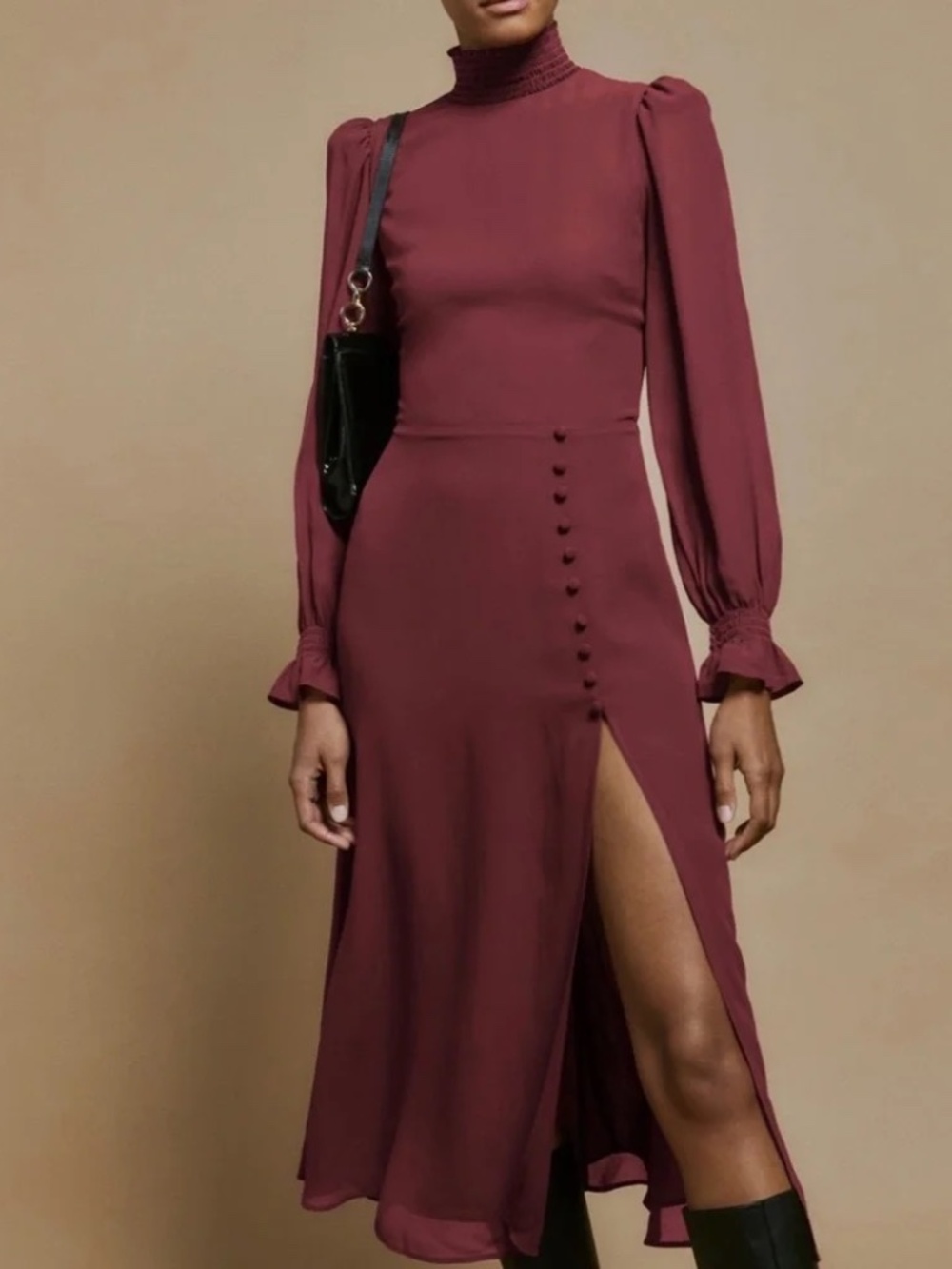 Reformation 100% Viscose Stevie Midi Dress NWT Size 6